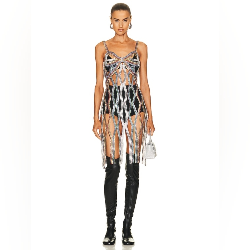 Area Crystal Cupchain Bow Dress xs/s